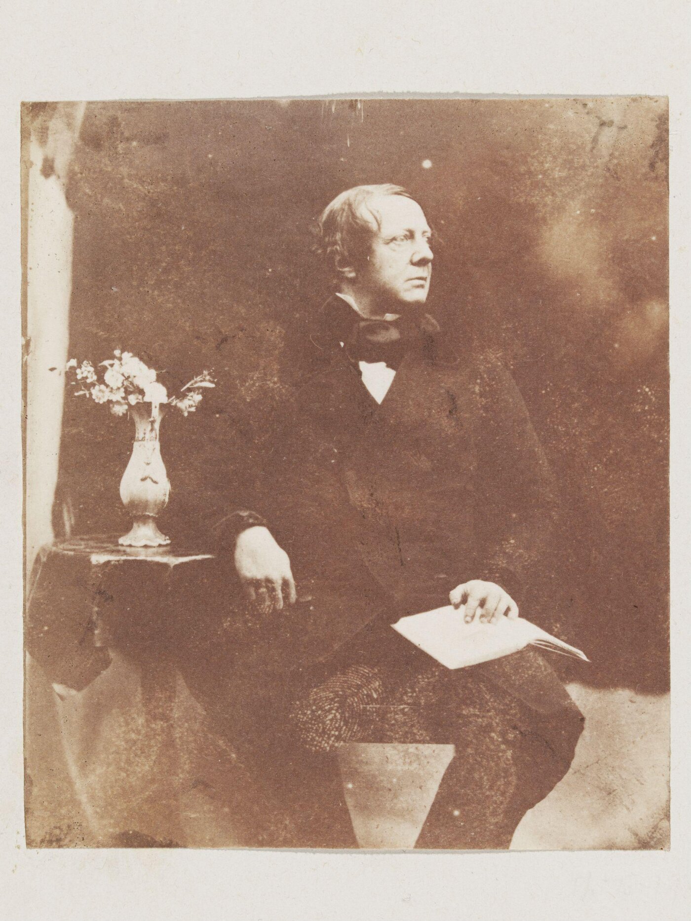 Portrait of William Henry Fox Talbot by Jones Calvert Richard, circa 1845, calotype, via Victoria and Albert Museum, London